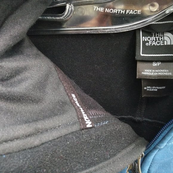 THE NORTH FACE APEX BIONIC SOFT SHELL BLUE HOODED JACKET WOMEN'S SMALL - Picture 6 of 8